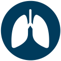 Lung cancer screening icon