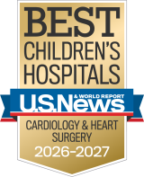Best Children's Hospitals U.S. News badge — Cardiology & Heart Surgery 2026–2027
