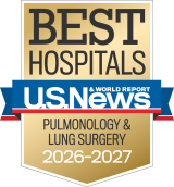 Best Hospitals U.S. News badge: Pulmonology &amp; Lung Surgery 2026-2027