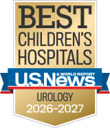 U.S. News Best Children's Hospitals badge — Urology 2026–2027