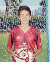 Luka in his soccer uniform when he was younger