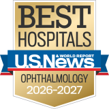 Best Hospitals U.S. News &amp; World Report Ophthalmology 2026–2027 badge