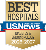 Best Hospitals U.S. News badge: Diabetes & Endocrinology 2026–2027