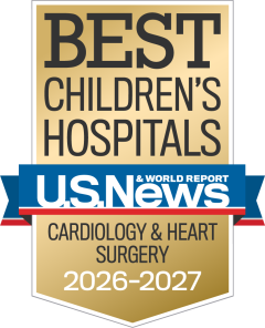 Best Children's Hospitals U.S. News badge — Cardiology & Heart Surgery 2026–2027