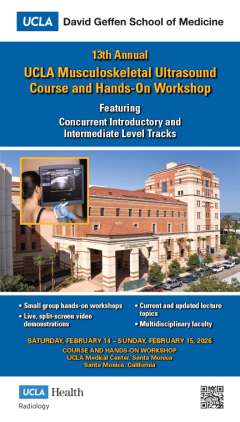 13th Annual UCLA Musculoskeletal Ultrasound Course and Hands-On Workshop
