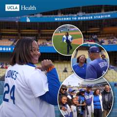 Angie Jones at a Dodgers game