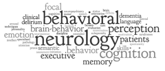 Word cluster showing Behavioral and Neurology as largest words.