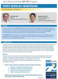 BrainSPORT Sports Neurology Fellowship