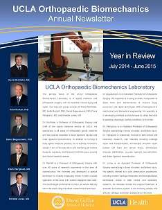 Cover of the UCLA Biomechanics Newsletter