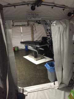 A field hospital outside Mosul.