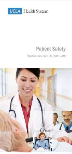 front cover of Patient Safety brochure in English with providers and patients
