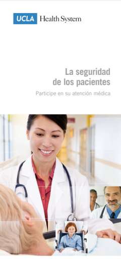 front cover of Patient Safety brochure in Spanish with providers and patients