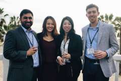 From left: Adi Shirali, Lina Hu, Catherine Zhu, and Max Schumm at the 2019 American Association of Endocrine Surgery Conference to present their research and exchange findings with surgeons across the nation.