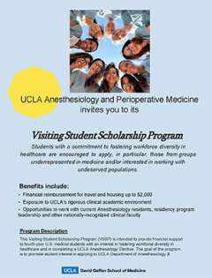 UCLA Anesthesiology Visiting Scholarship Program flyer