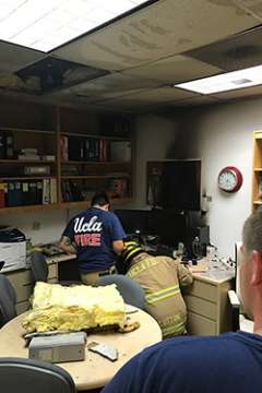 UCLA FIREFIGHTERS AT THE SCENE