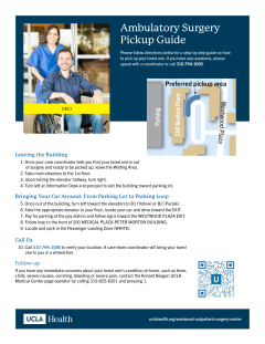 UCLA ASC Surgery Pick-up Guide