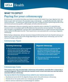 Colonoscopy Billing Handout English