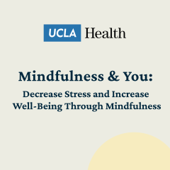 UCLA Health logo and "Mindfulness & You" title promoting stress reduction and well-being