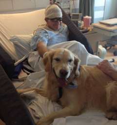 Logan with wounded warrior