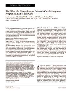 The Effect of a Comprehensive Dementia Care Management Program on End-of-Life Care