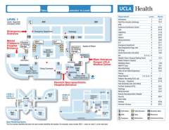 David I. Saperstein Emergency Center building map, showing level 1, levels 4-8, and level B.