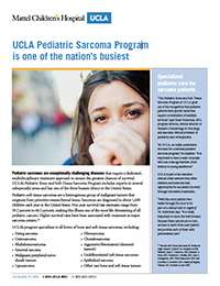 UCLA Pediatric Sarcoma Program is one of the nation’s busiest