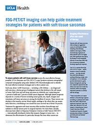 FDG-PET/CT imaging can help guide treatment strategies for patients with soft tissue sarcomas.