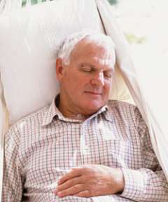 Senior sleeping