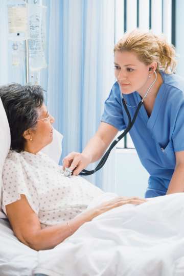 patient in hospital bed