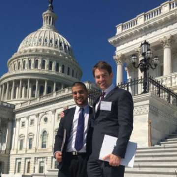 Asaad and Nat at a health policy conference in DC