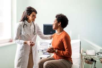 Doctor with patient