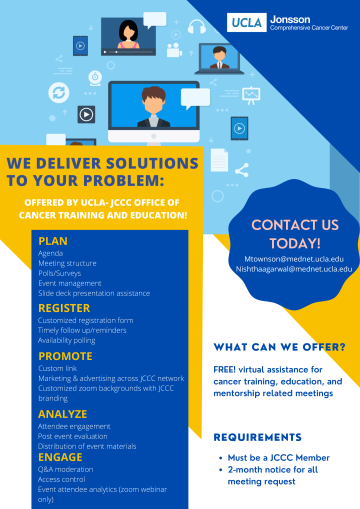 UCLA Health Jonsson Comprehensive Cancer Center's Office of Cancer Training & Education offers Virtual Assistance