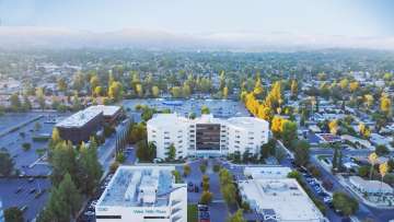Aerial view of UCLA West Valley Medical Center