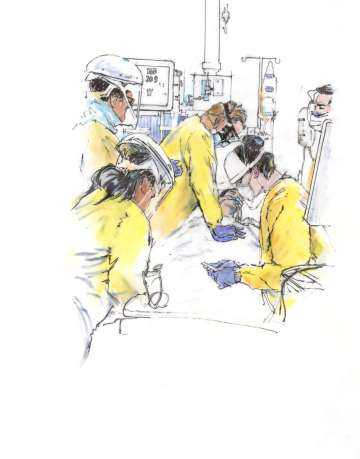 Healthcare workers illustration