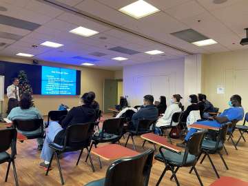 Students in a lecture