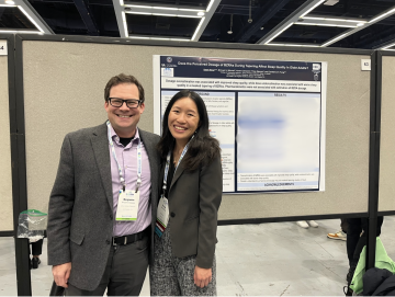 Sarah Wong and her mentor presenting at the GSA conference