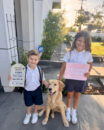 DAPM Dr. David Boldt Children on First Day of School 