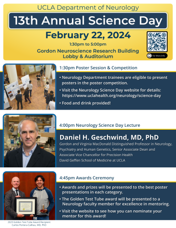 UCLA Department of Neurology's 13th Annual Science Day event details and speakers.