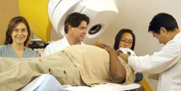 Doctors around a patient