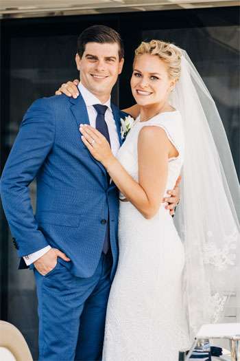 Taylor with his bride