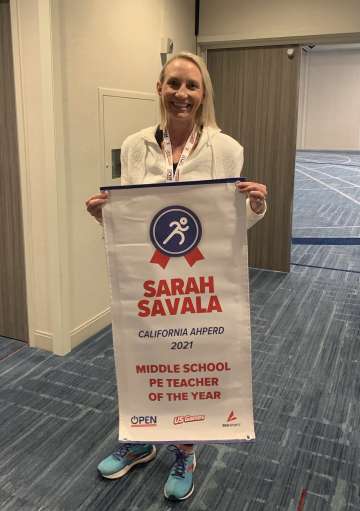 Sarah Savala winning award