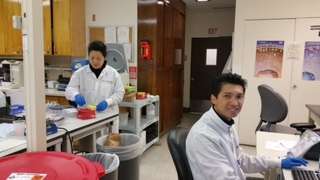 Michael Cutidioc and He Xu, Lab Staff