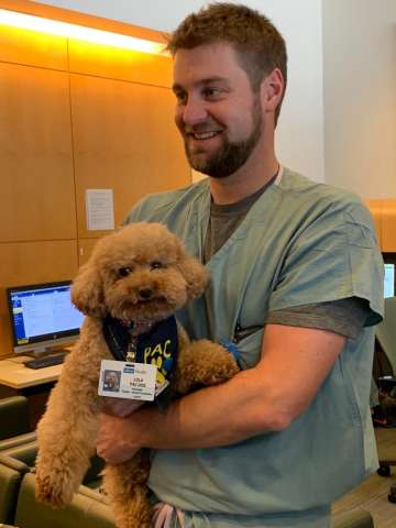 Dr Reed Harvey with Lola