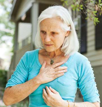 Senior female with chest pain
