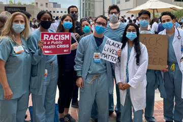 Faculty and residents participate in UCLA protest against racial injustice
