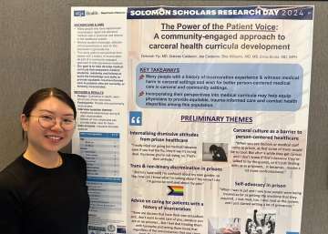Deborah Yip Presenting a Research Poster