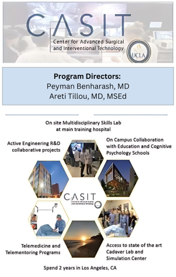 Flyer of CASIT (Center of Advanced Surgical and Interventional Technology) showing opportunity to participate on projects, collaborations, and programs.