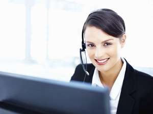 Operator with a headset