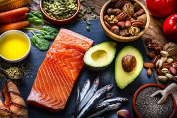 Foods - salmon, avocado, nuts. Diabetes program - hyperglycemia, fats.