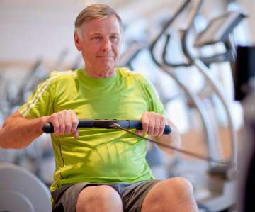 older man doing moderate exercise  - diabetes program - hyperglycemia